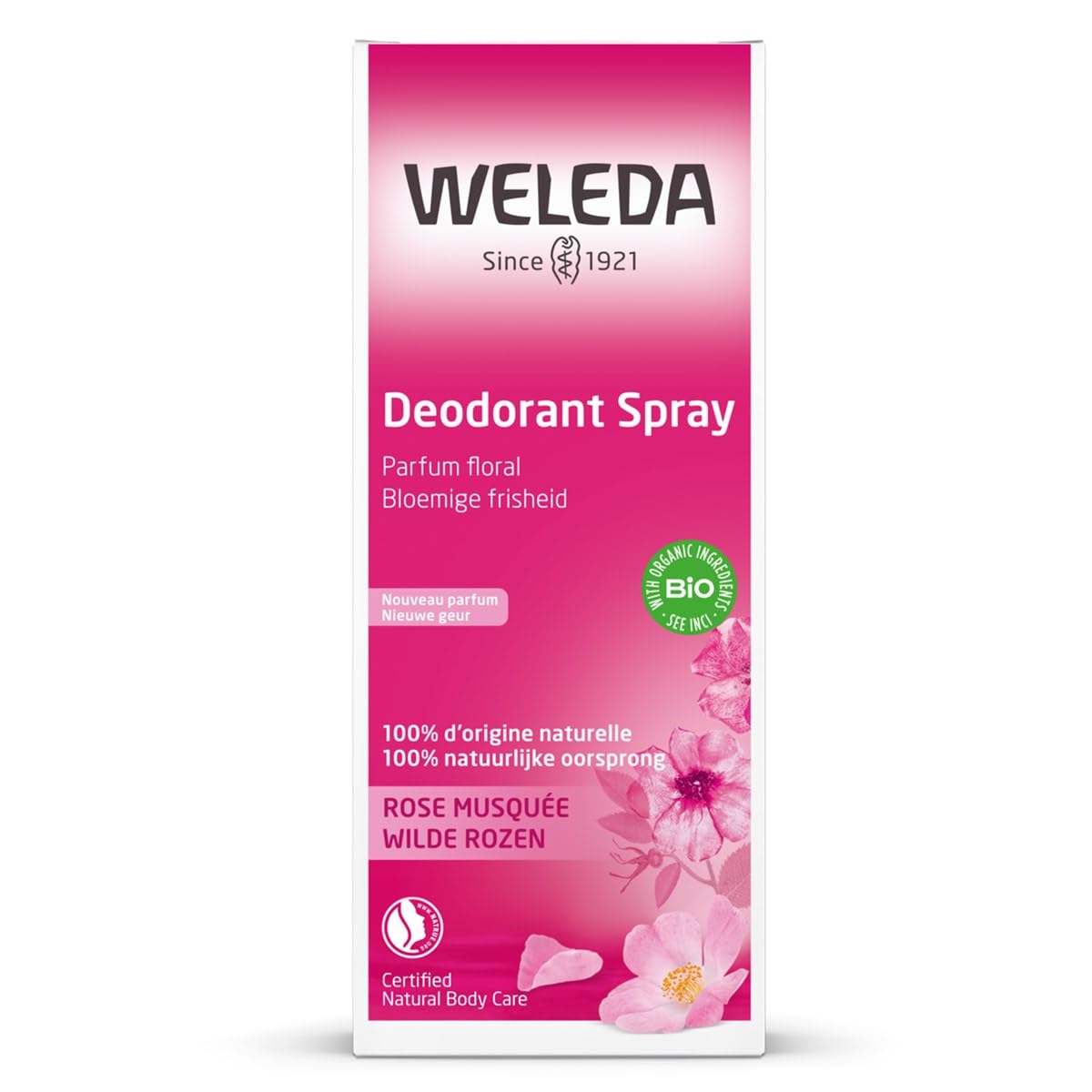 WELEDA Organic Wild Roses Deodorant,  100 ml