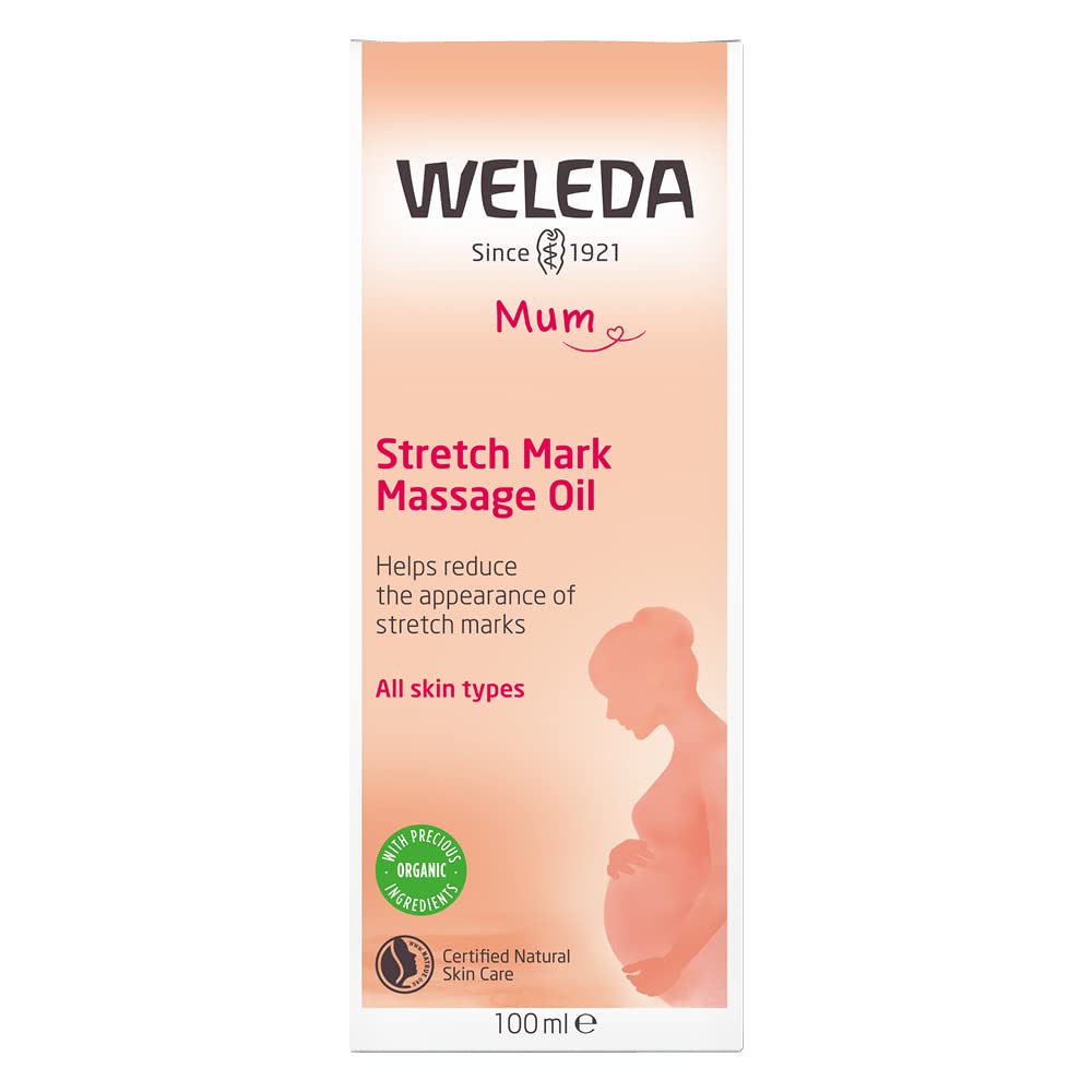 Weleda Stretch Mark Pregnancy Massage Oil, 3.4 Fluid Ounce