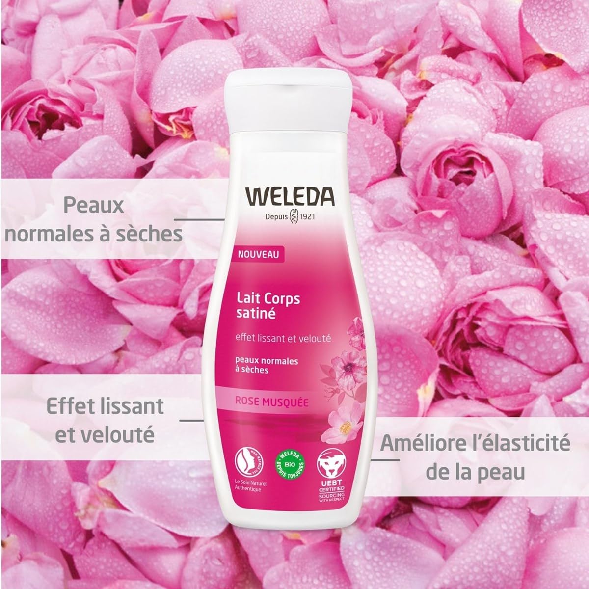 Weleda Pampering Wild Rose Body Lotion, 6.8 Fl Oz