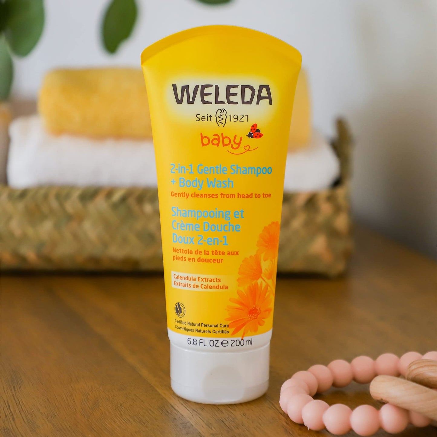 Weleda Baby Calendula 2-in-1 Gentle Shampoo and Body Wash, 6.8 Fluid Ounce