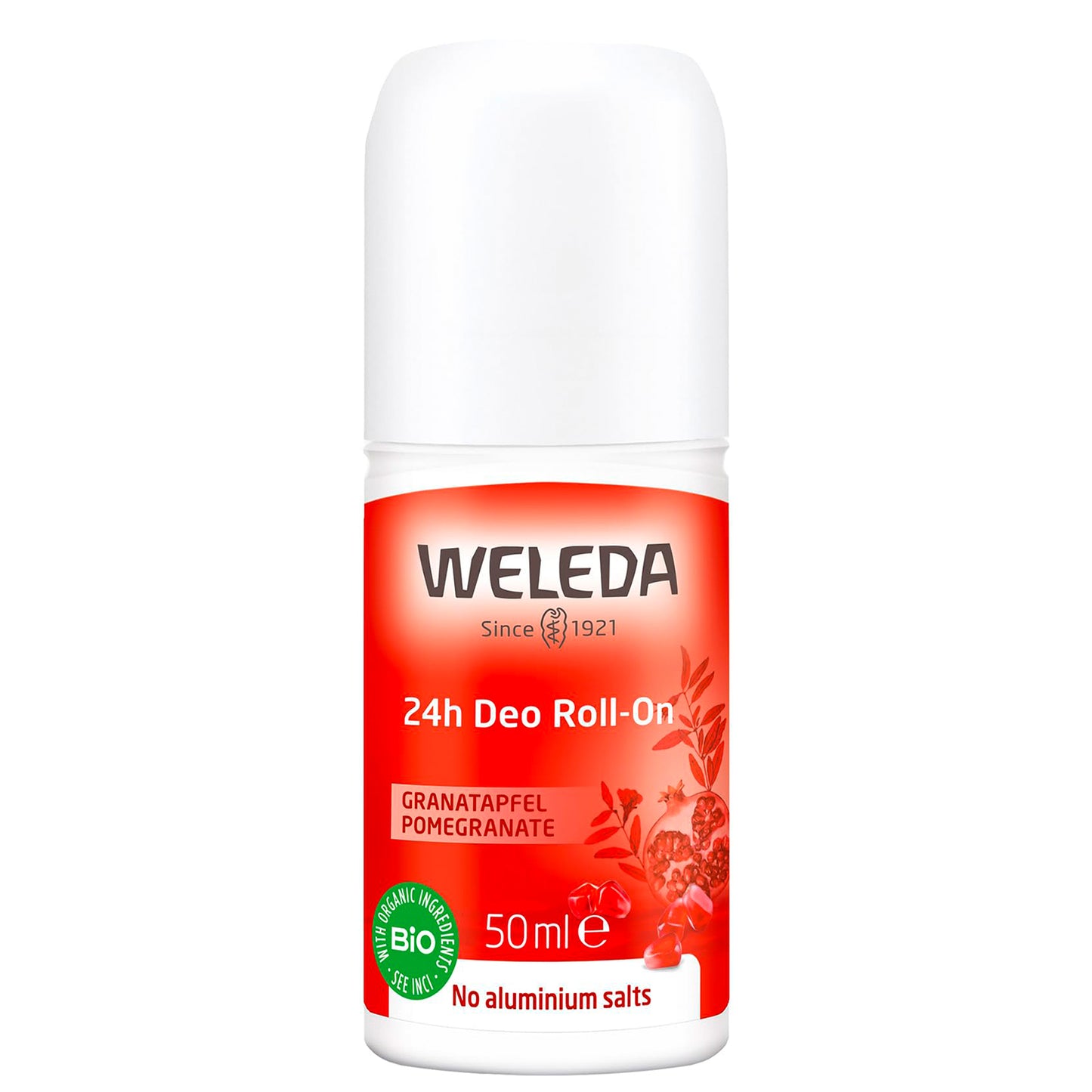 Weleda 24 Hour Roll-On Deodorant, Pomegranate, 1.7 Fluid Ounce